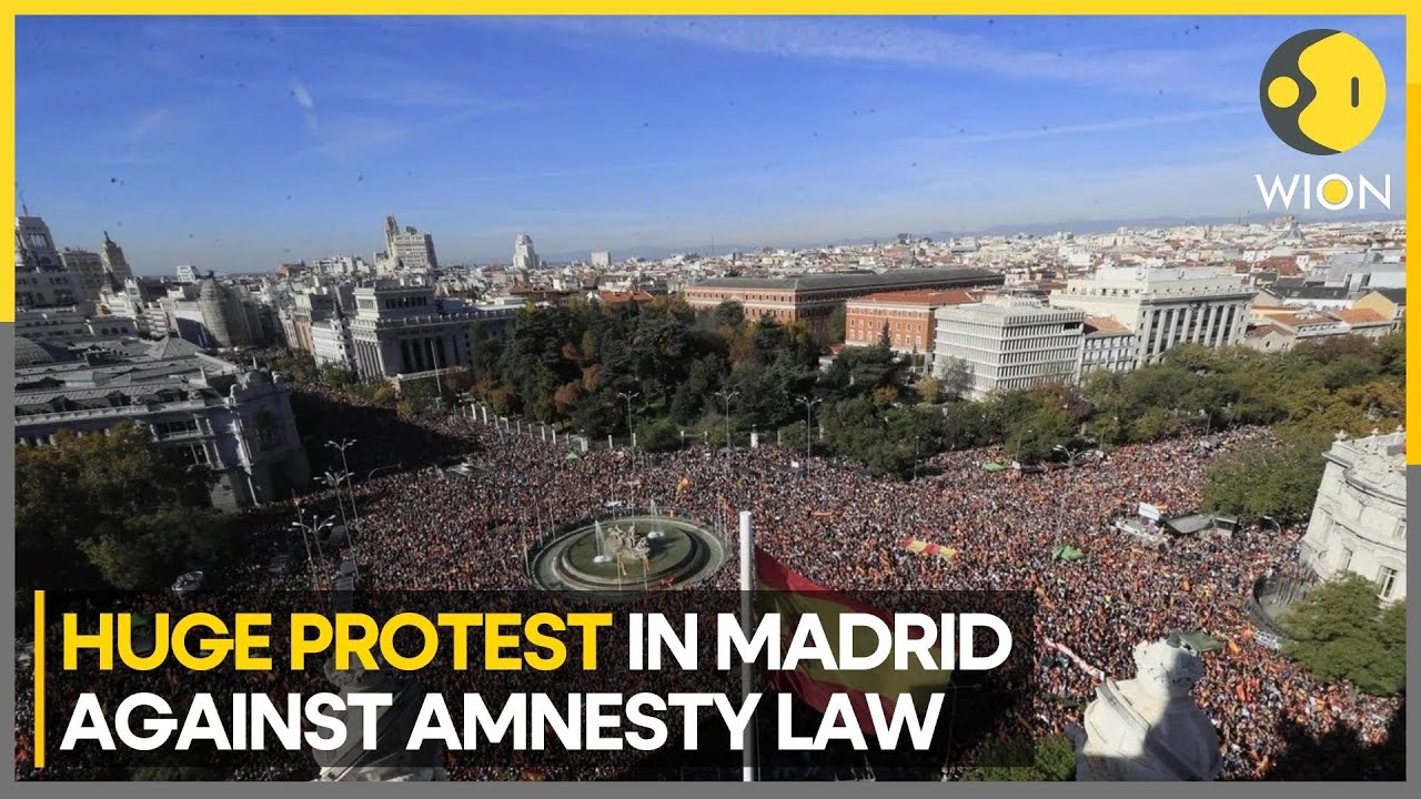 Spain: Protest in Madrid against Prime Minister’s Catalan Amnesty deal | WION