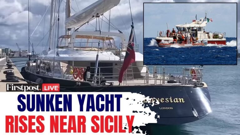 LIVE:  Million Sunken British Yatch ‘Bayesian’ Lifted Out of Sea off Sicily | N18G