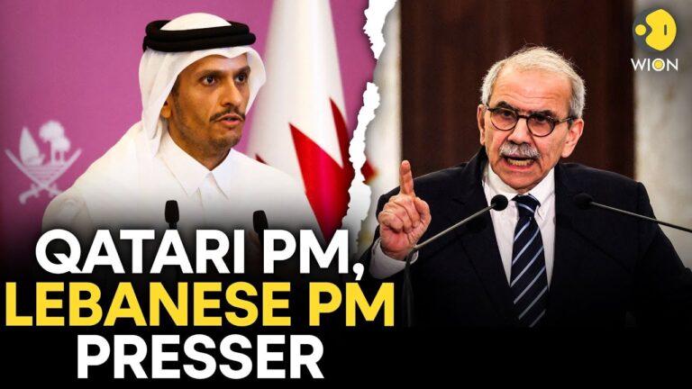 Qatari PM and Lebanese PM Nawaf Salam hold joint news conference | WION LIVE Qatari PM and Lebanese PM Nawaf Salam hold joint news conference | WION LIVE